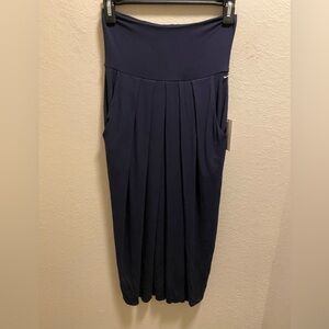 Nadia Tarr Navy Blue Midi Length Skirt One Size New With Tag